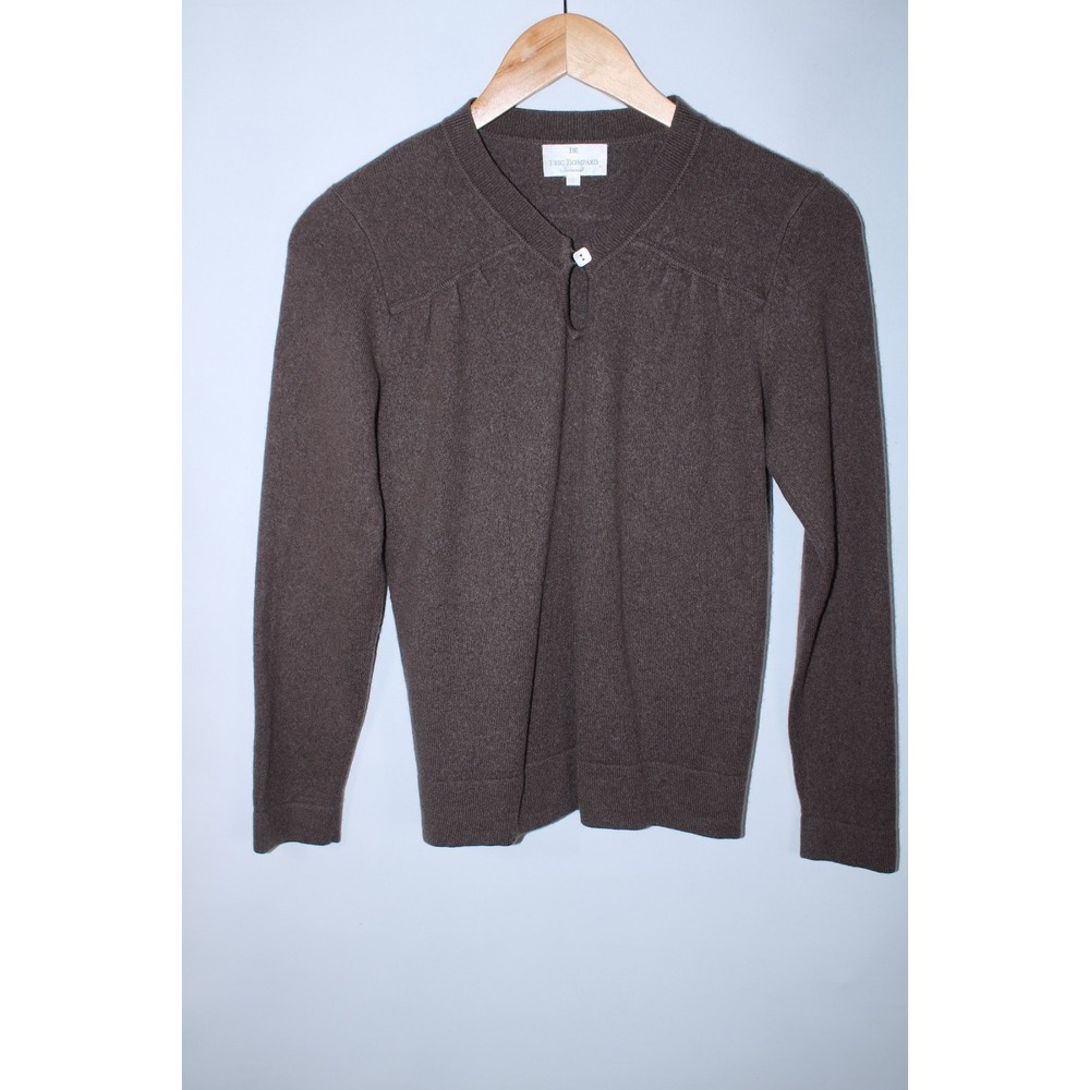 Eric Bompard Women's Small Brown Long Sleeve Knit Cashmere Sweater